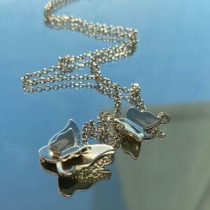 silver butterfly necklace